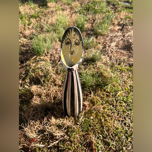 Rare Ed Langbein Original Carafe Pitcher Vases Happy and Crying Decanters Mcm - Picture 2 of 10